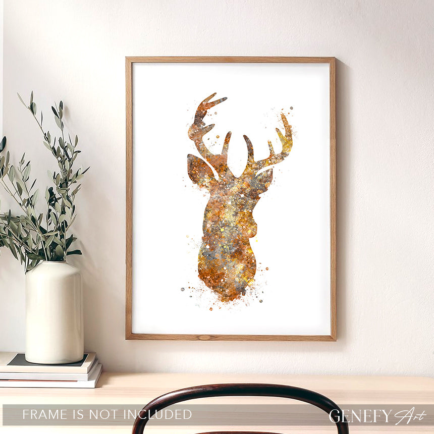 Deer Watercolour Art Print