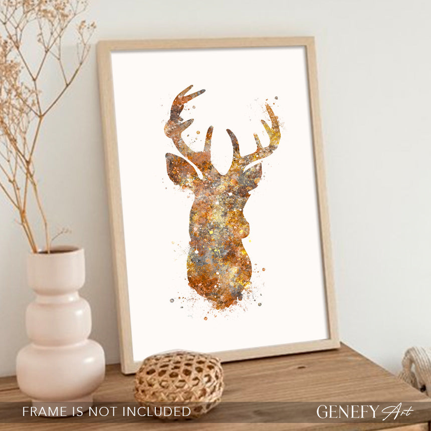 Deer Watercolour Art Print