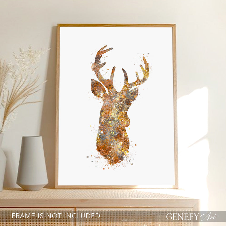 Deer Watercolour Art Print
