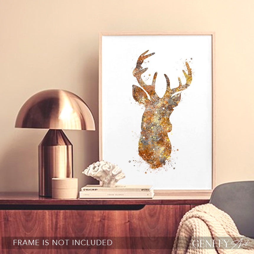 Deer Watercolour Art Print