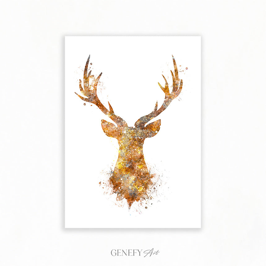 Deer Watercolour Art Print