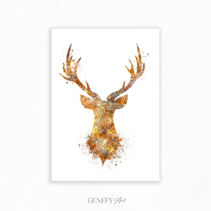 Deer Watercolour Art Print