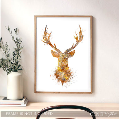 Deer Watercolour Art Print
