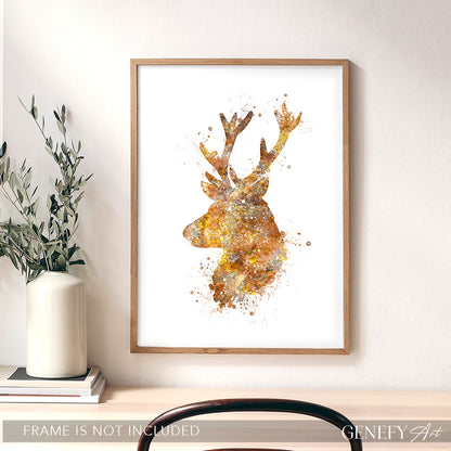 Deer Watercolour Art Print