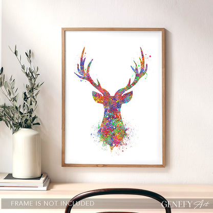 Deer Watercolour Art Print