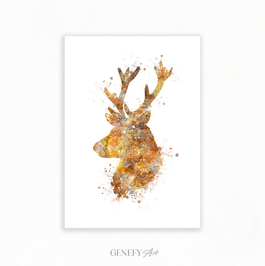 Deer Watercolour Art Print