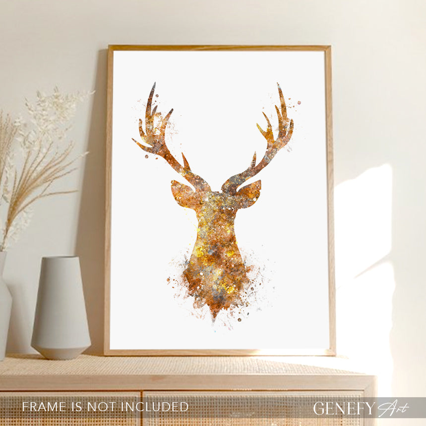 Deer Watercolour Art Print