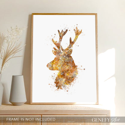 Deer Watercolour Art Print