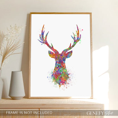 Deer Watercolour Art Print
