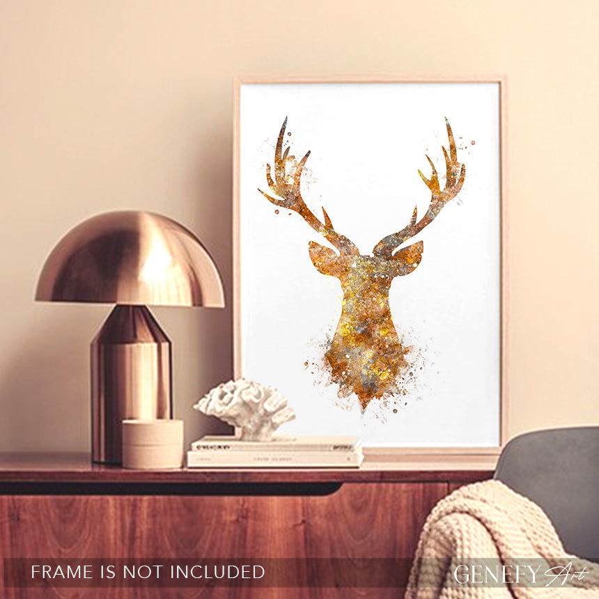 Deer Watercolour Art Print