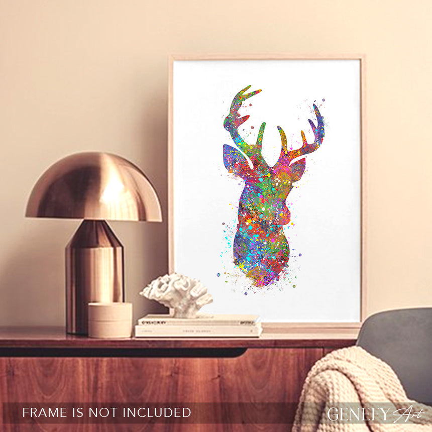 Deer Watercolour Art Print