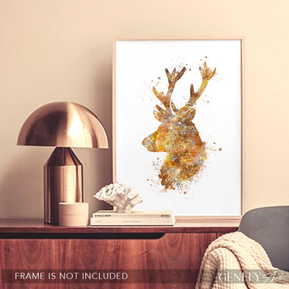 Deer Watercolour Art Print