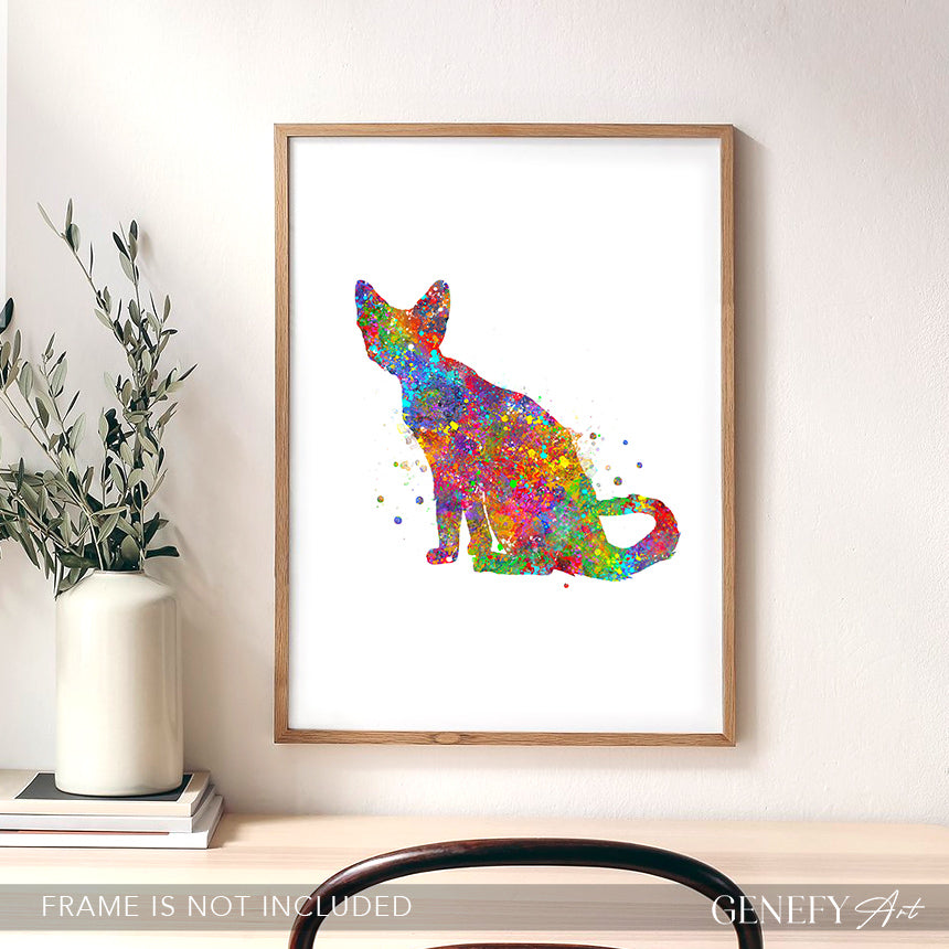 Devon Rex Cat Poster