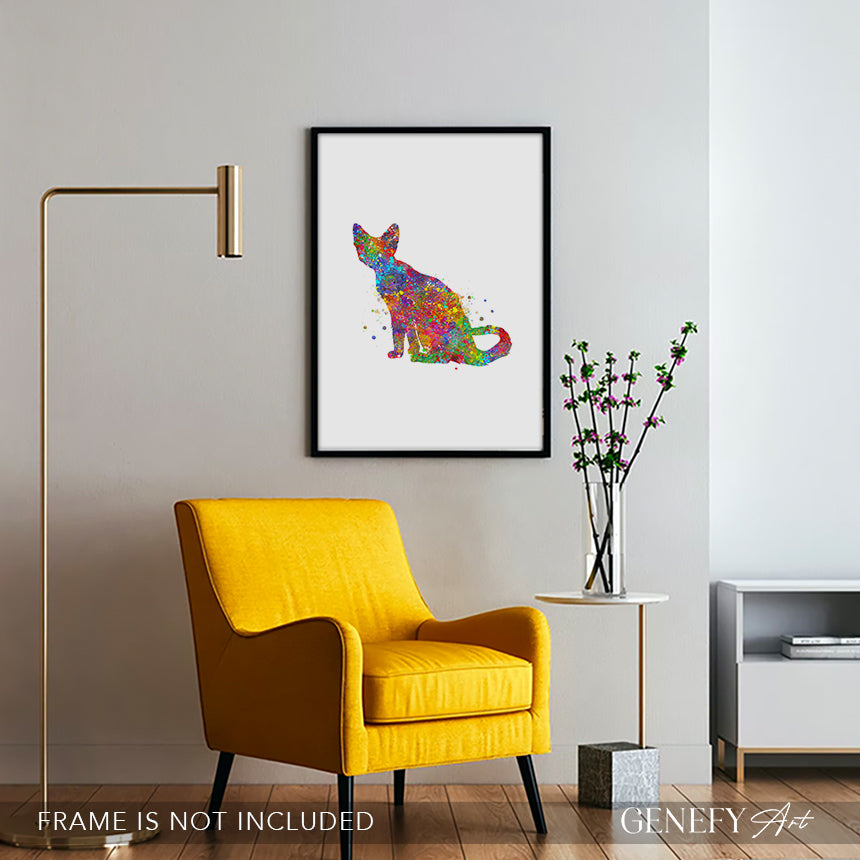 Devon Rex Cat Poster
