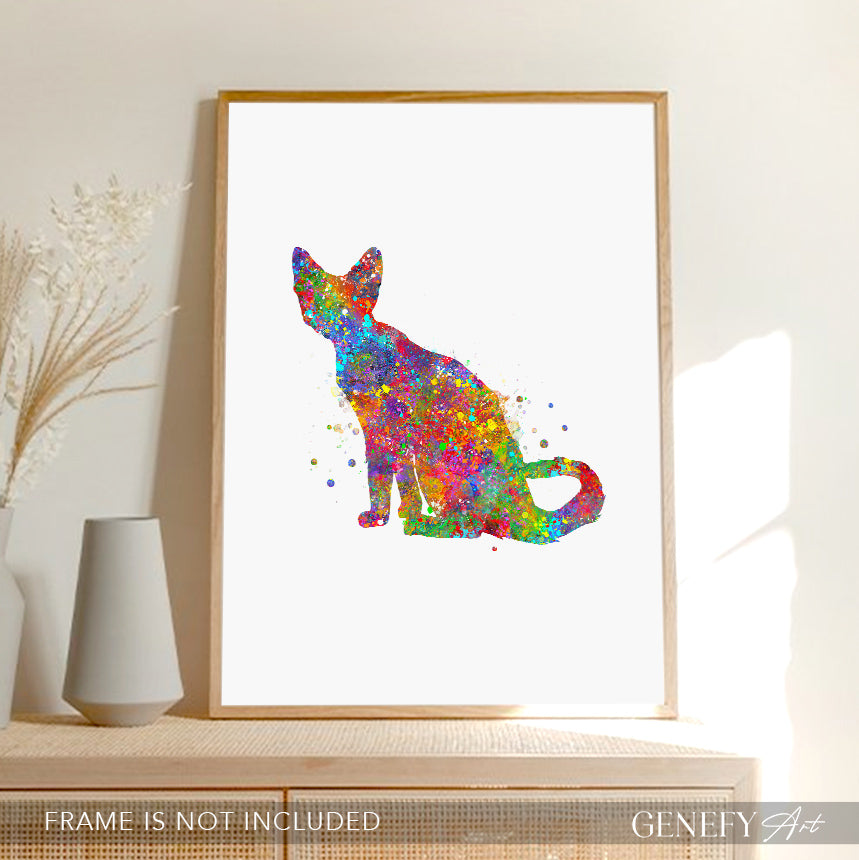 Devon Rex Cat Poster