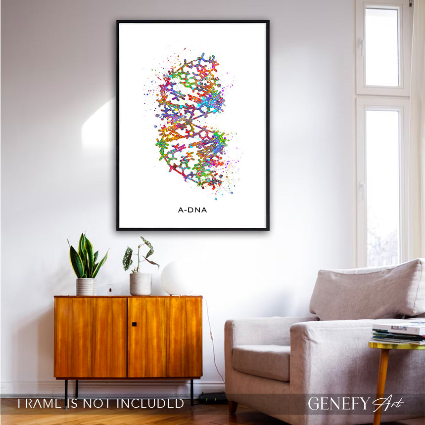 A-DNA Watercolour Art Print - Genefy Art