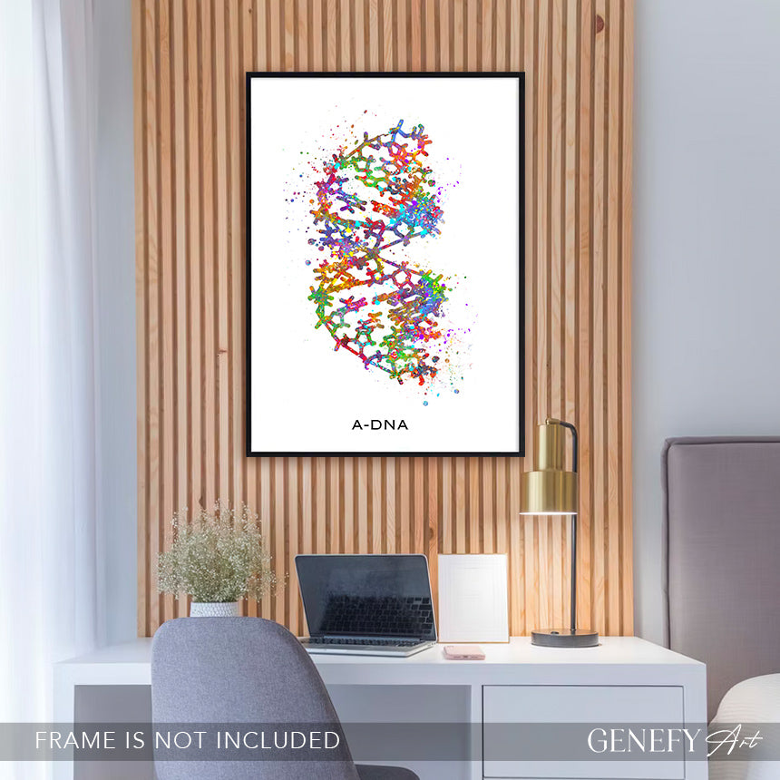 A-DNA Watercolour Art Print - Genefy Art