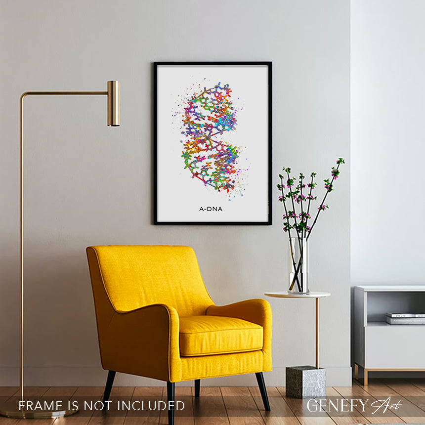 A-DNA Watercolour Art Print - Genefy Art