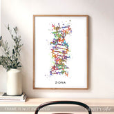 Z-DNA Watercolour Art Print Genefy Art