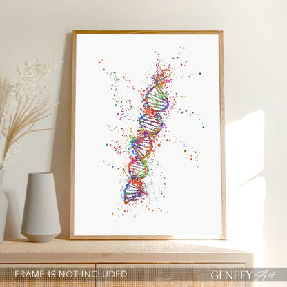 DNA Watercolour Art Print