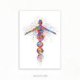 DNA Human Watercolour Art Print - Genefy Art