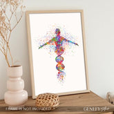 DNA Human Watercolour Art Print - Genefy Art
