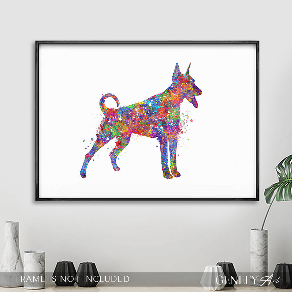 Doberman Pinscher Watercolour Print