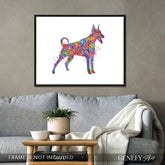 Doberman Pinscher Watercolour Print