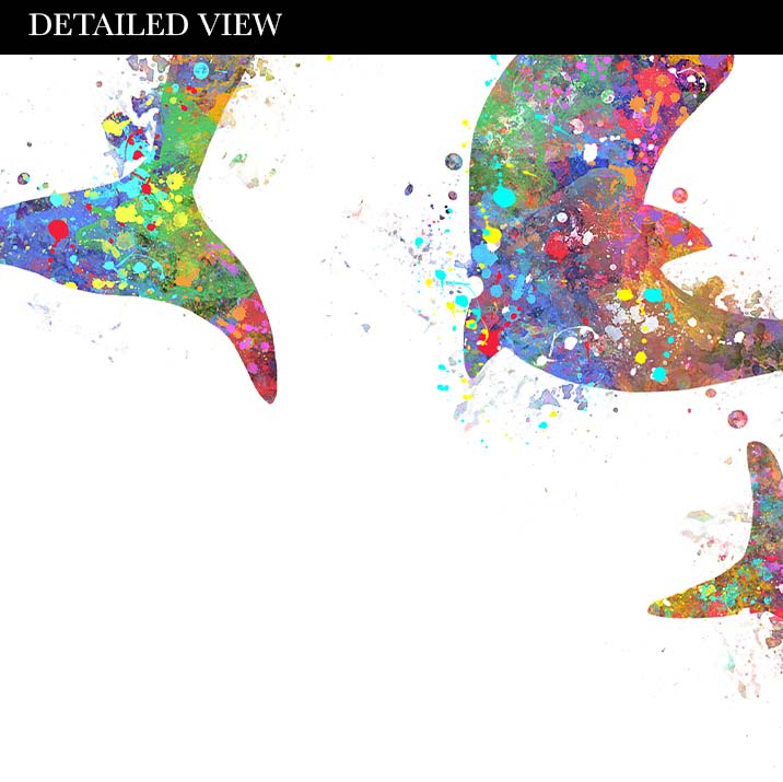 Dolphin Family Quote Watercolour Print