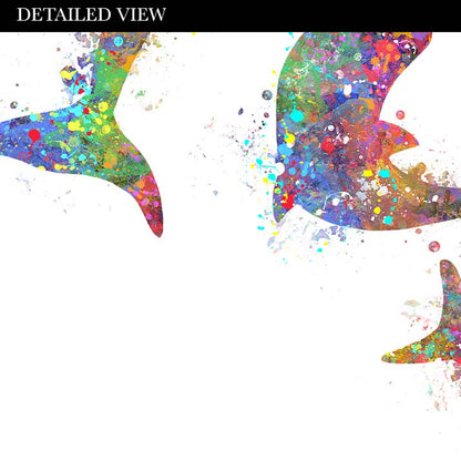 Dolphin Family Quote Watercolour Print
