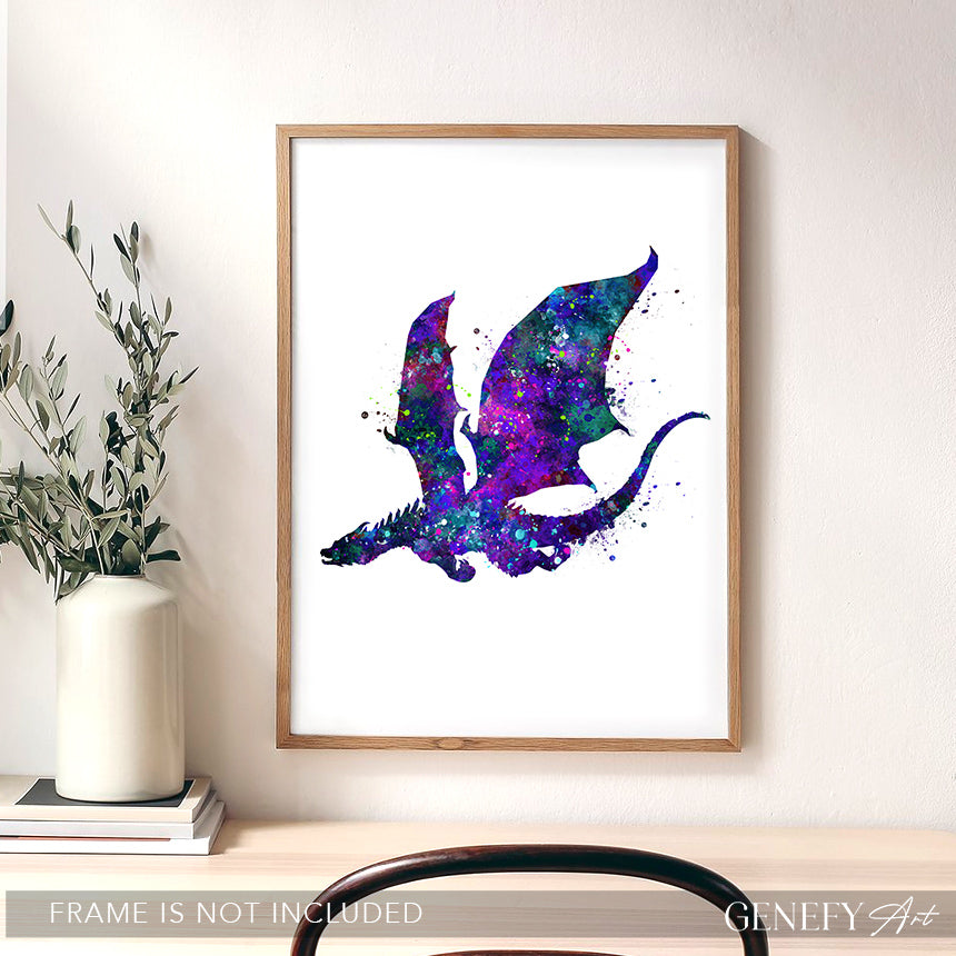 Dragon Watercolour Art Print