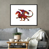 Dragon Watercolour Art Print