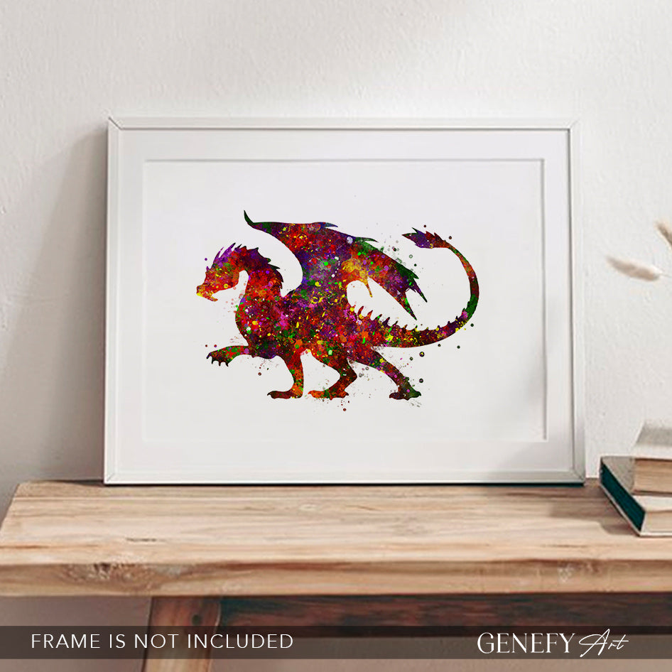 Dragon Watercolour Art Print