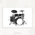 Black and White Drum Set Art - Genefy Art