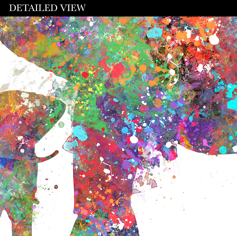 Elephant Family of 4 Quote Watercolour Print