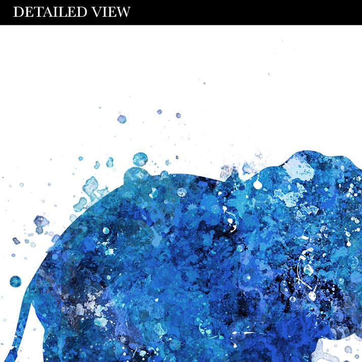 Elephant Herd Family of 5 Watercolour Art