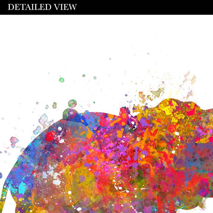 Elephant Herd Family of 5 Watercolour Art