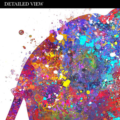 Elephant Herd Family of 5 Watercolour Art