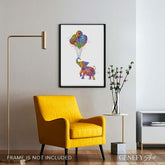 Elephant and Balloons Watercolour Print - Genefy Art