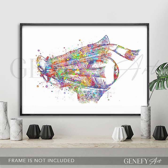 Eye Anatomy Watercolour Print