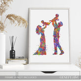 Family of 4 Watercolour Art Print