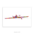 Solo Female Rower with Pet Dog Watercolour Art Print