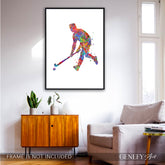 Male Field Hockey Print