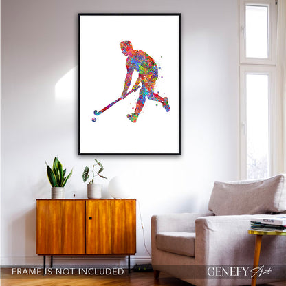 Male Field Hockey Print