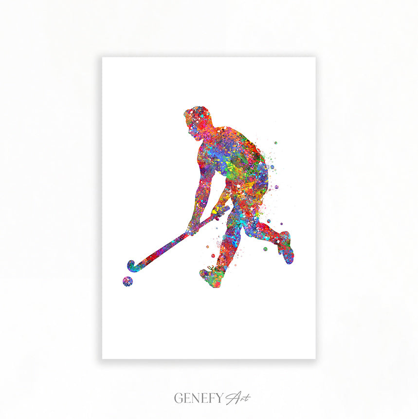 Male Field Hockey Print