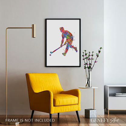 Male Field Hockey Print