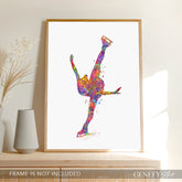 Figure Skating Watercolour Art Print