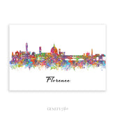 Florence Skyline Watercolour Print - Genefy Art