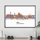 Florence Skyline Watercolour Print - Genefy Art