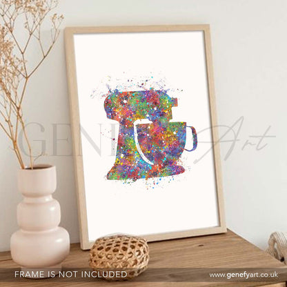 Food Mixer Watercolour Print - Genefy Art